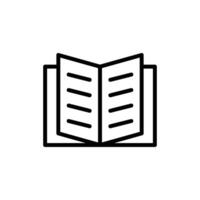 icône de ligne de livre vecteur