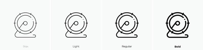 hamster roue icône. mince, lumière, ordinaire et audacieux style conception isolé sur blanc Contexte vecteur