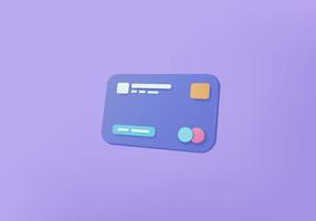 Sécurité financière de l'argent par carte de crédit 3D pour les achats en ligne, carte de crédit de paiement en ligne avec concept de protection des paiements. rendu 3D pour la finance d'entreprise, les services bancaires en ligne et les achats en ligne pour la sécurité vecteur