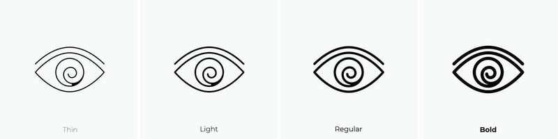 hypnose icône. mince, lumière, ordinaire et audacieux style conception isolé sur blanc Contexte vecteur