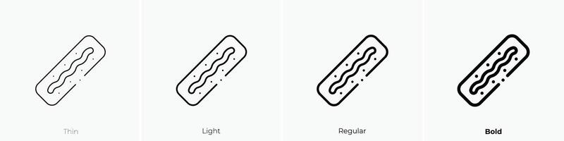 croquette icône. mince, lumière, ordinaire et audacieux style conception isolé sur blanc Contexte vecteur