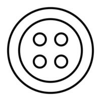 icône de ligne de bouton de vêtements vecteur