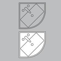 Haut vue évier icône pour maison plan conception. évier icône contour. évier icône contour vecteur