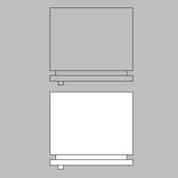 Haut vue réfrigérateur icône pour maison plan conception. réfrigérateur icône contour. réfrigérateur icône contour vecteur