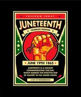 juneteenth célébrer liberté juin 1865 vecteur