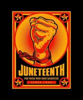 juneteenth pour ceux qui avoir sacrifié vecteur