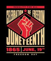 fête de liberté juneteenth vecteur