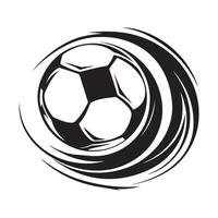 football Football logo icône avec swoosh conception isolé sur blanc Contexte vecteur