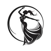 Latin Danse logo conception images isolé sur blanc Contexte vecteur