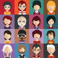 Ensemble d&#39;avatars colorés de personnages vecteur