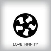 Créatif rond infini boucle moderne logo. unique forme l'image de marque vecteur