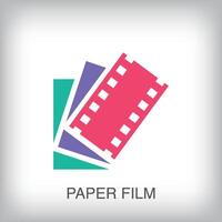 papier film bande moderne logo. unique Couleur transitions. un événement et film archiver logo modèle. vecteur