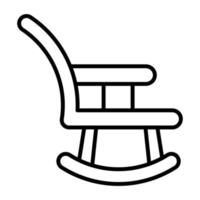 icône de ligne de chaise bébé vecteur