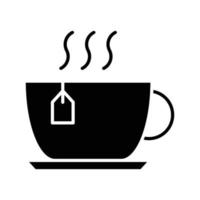 icône de glyphe de tasse de thé vecteur