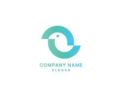 illustration de une en forme d'oiseau Messager logo conception vecteur