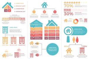 maison infographie ensemble vecteur