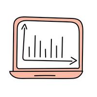 graphique, diagramme. illustration dans griffonnage style. vecteur