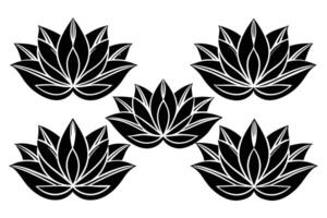 conception d'icône de fleur de lotus vecteur