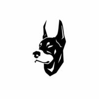 chien ligne art. Facile minimaliste logo conception inspiration illustration. vecteur