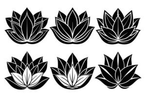 conception d'icône de fleur de lotus vecteur