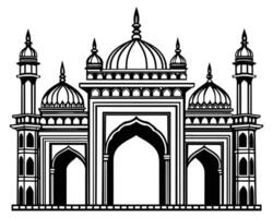 musulman mosquée bâtiment vecteur