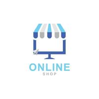 icône du logo de la boutique en ligne vecteur