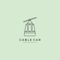 câble voiture ligne art minimaliste logo illustration conception vecteur