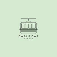 câble voiture logo ligne art conception avec classique vue de historique traditionnel câble voitures équitation sur célèbre Californie rue dans Matin lumière à lever du soleil avec style traverser En traitement filtre effet, san vecteur