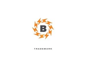 b lettre marque déposée marque logo vecteur