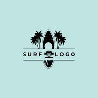 surfant logo et emblèmes pour le surf club ou magasin logo conception inspiration vecteur