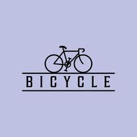 traditionnel vélo bicyclette ligne art logo ancien symbole illustration conception vecteur