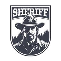 shérif badge conception vecteur