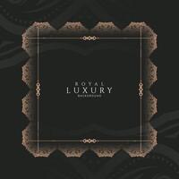 luxueux décoratif floral Cadre classique mandala Contexte conception vecteur