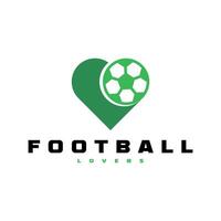 l'amour Football football les amoureux Ventilateurs club logo icône illustration vecteur