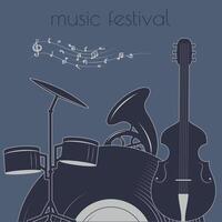conception de festival de musique vecteur
