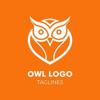 une minimaliste hibou logo vecteur