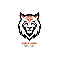 une lisse, minimaliste tigre logo vecteur