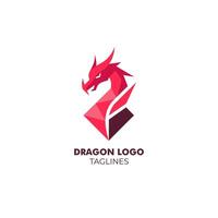 géométrique formes dragon logo vecteur