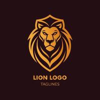 une Lion logo vecteur