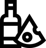 bouteille boisson icône symbole image. illustration de le boisson l'eau bouteille verre conception image vecteur