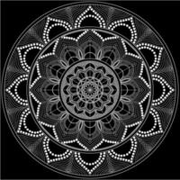 luxe mehndi henné dessin circulaire mandala modèle pour tatouage, décoration prime produit affiche ou peinture. décoratif ornement dans ethnique Oriental style. contour griffonnage main dessiner illustration vecteur