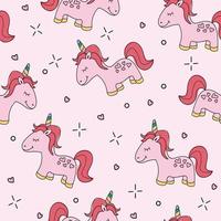 illustration vectorielle transparente motif licorne rose vecteur