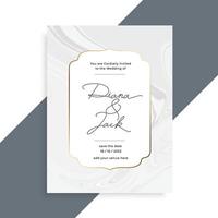 magnifique marbre texture mariage invitation carte modèle vecteur