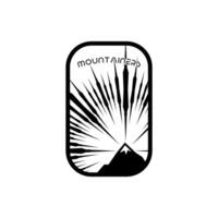 Montagne aventure badge logo graphique illustration sur Contexte vecteur