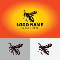 frelon abeille logo icône pour affaires marque app icône frelon abeille logo modèle vecteur