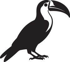 toucan silhouette illustration blanc Contexte vecteur