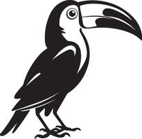 toucan silhouette illustration blanc Contexte vecteur