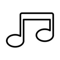 la musique icône ou logo illustration contour noir style vecteur