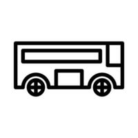 autobus icône ou logo illustration contour noir style vecteur
