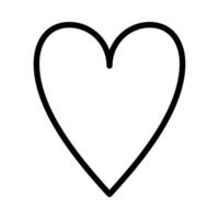 l'amour icône ou logo illustration contour noir style vecteur
